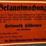 Bekanntmachung Hinrichtung 1942